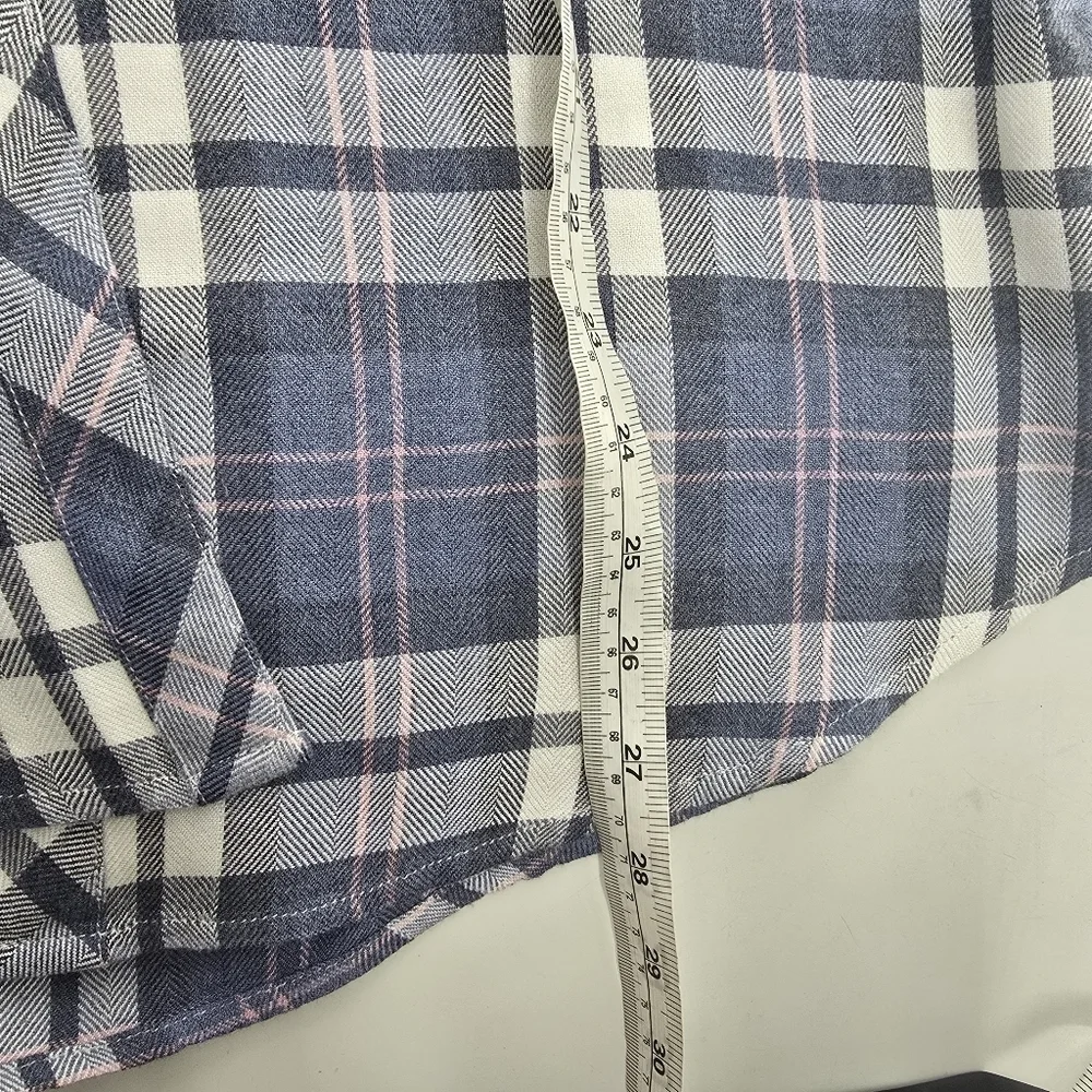 Rails blue pink plaid button down long sleeve shirt size Large - Picture 6 of 6